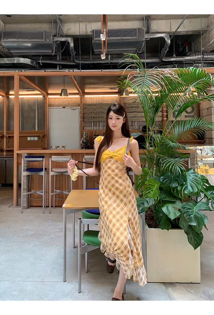 Yellow Print Dress