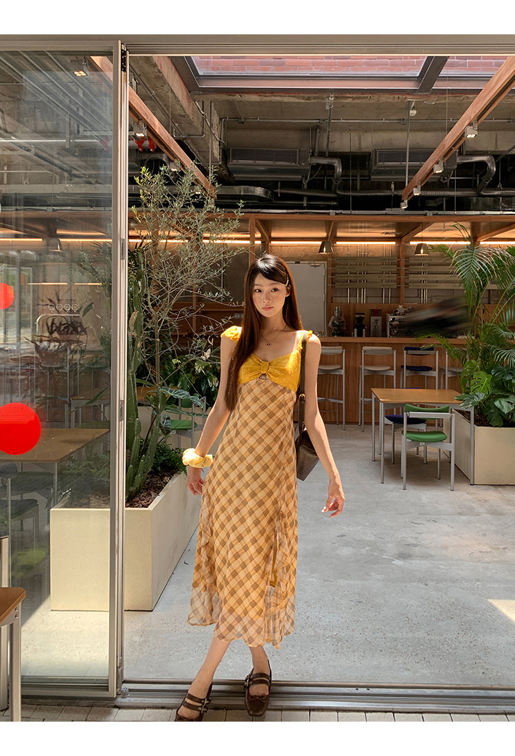 Yellow Print Dress