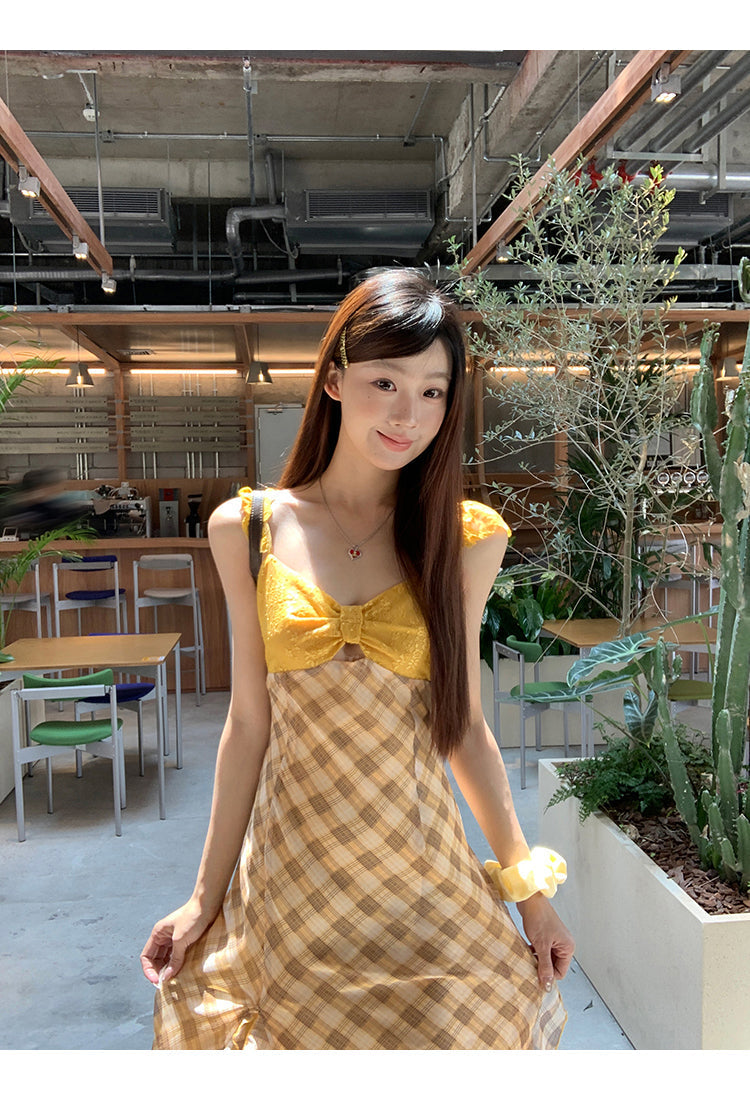 Yellow Print Dress