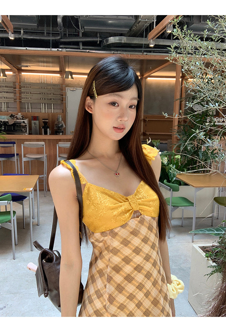 Yellow Print Dress