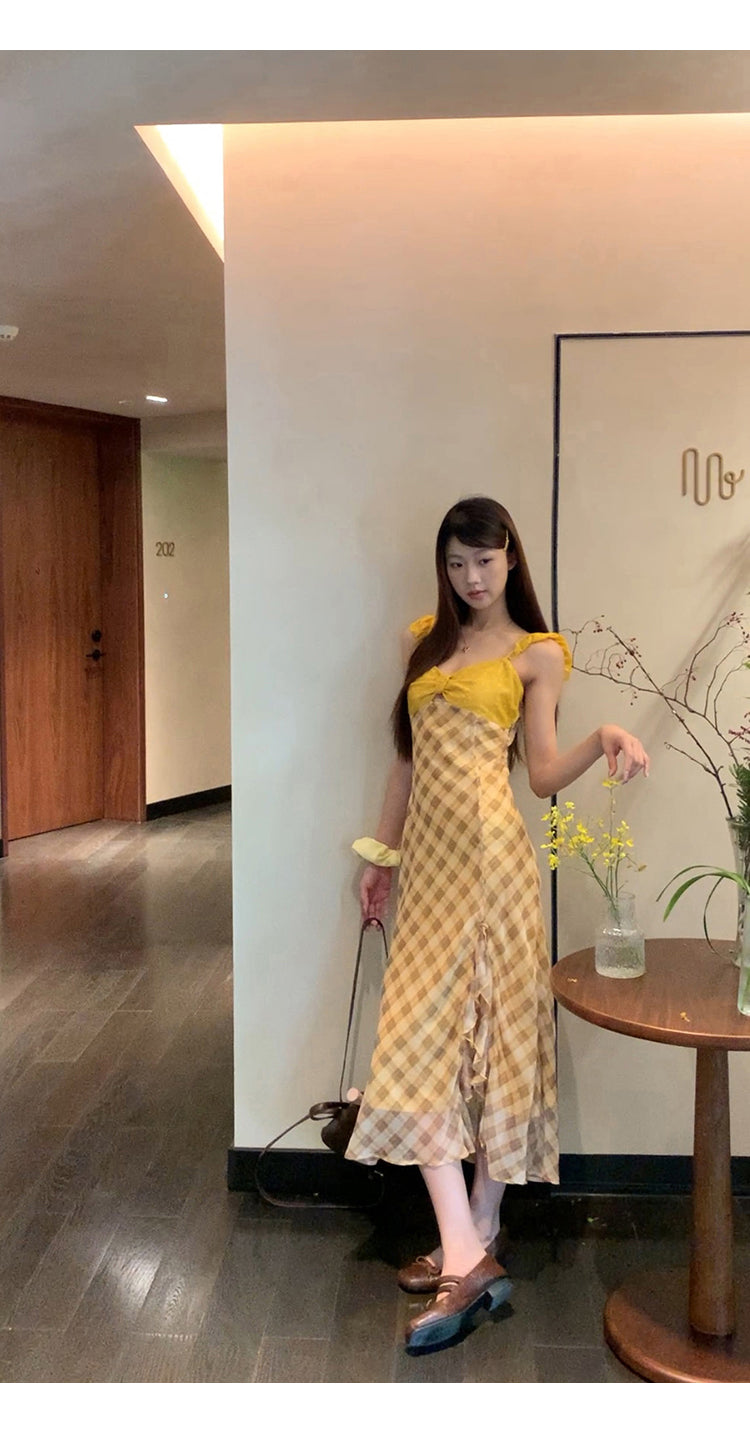 Yellow Print Dress
