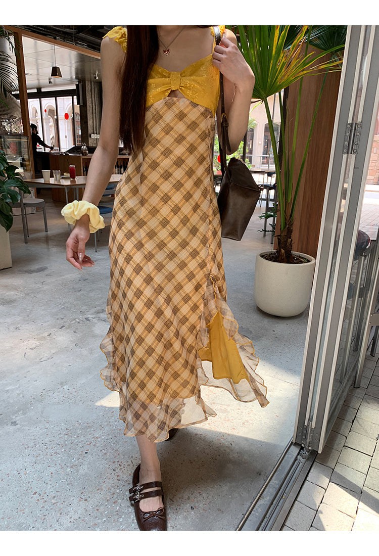 Yellow Print Dress