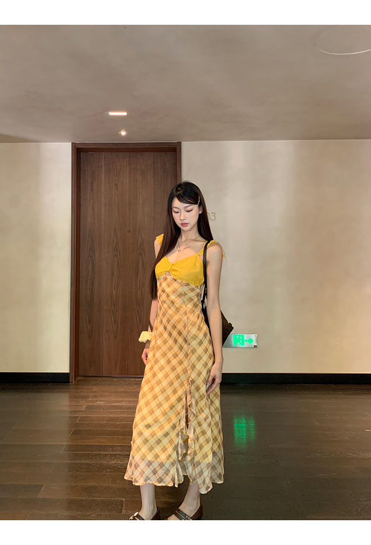 Yellow Print Dress