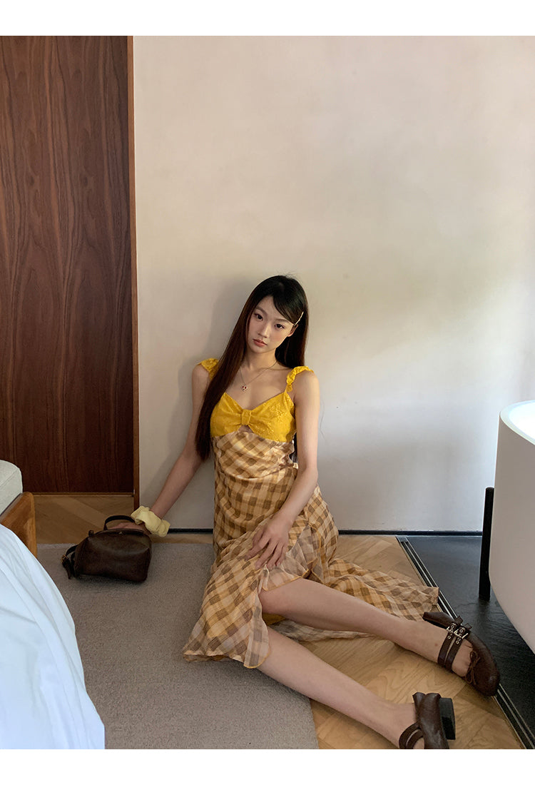 Yellow Print Dress