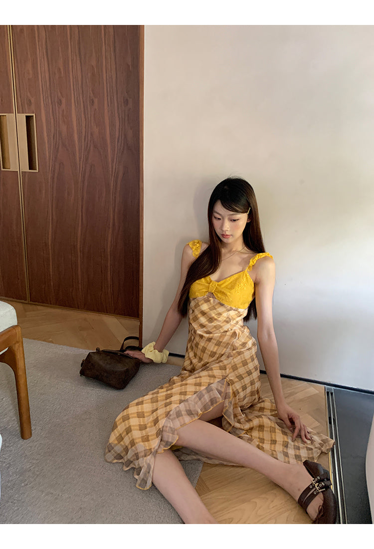 Yellow Print Dress