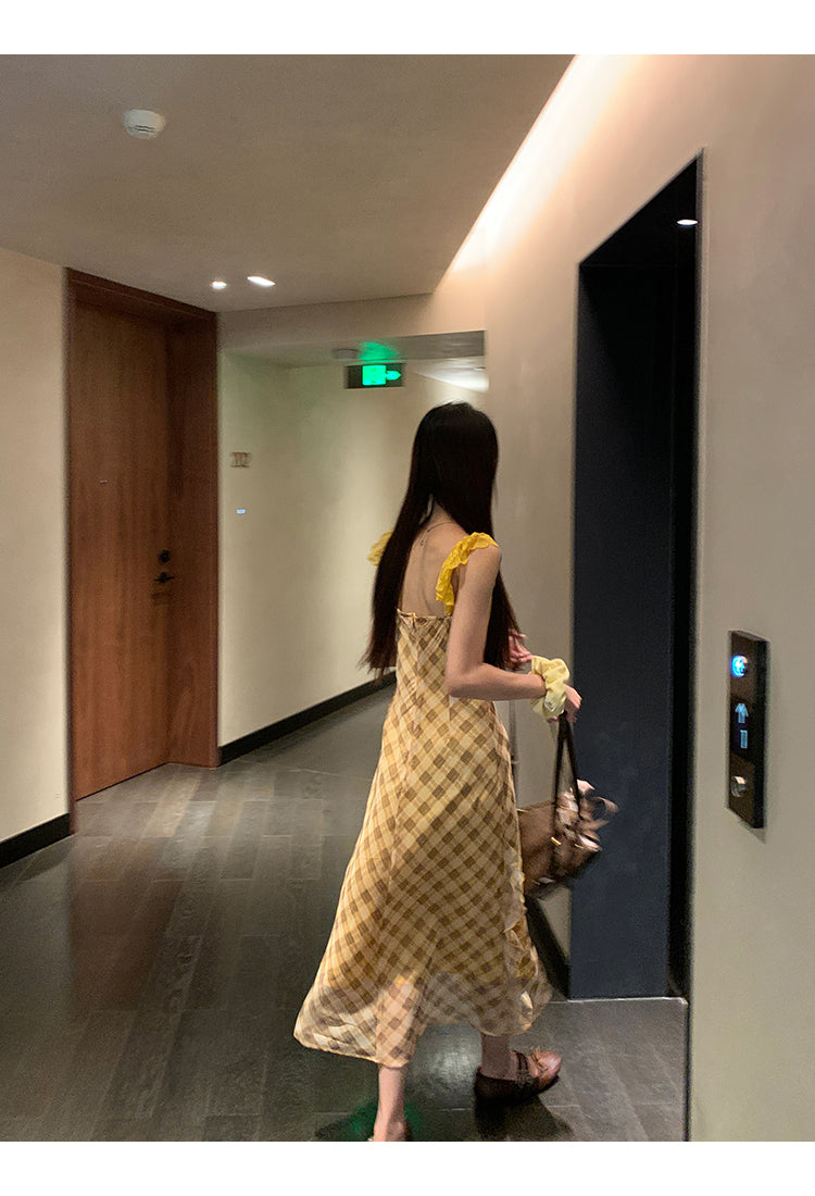 Yellow Print Dress