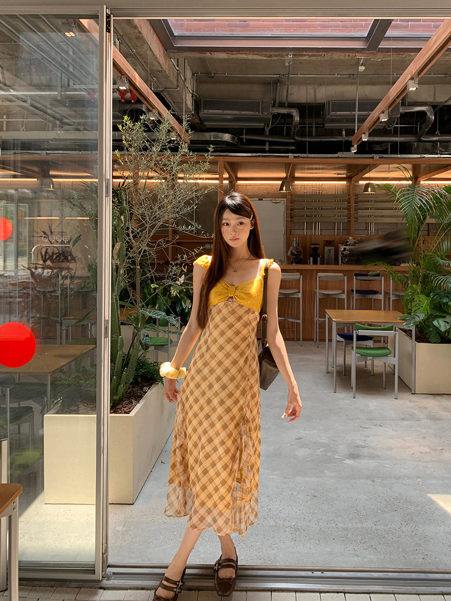Yellow Print Dress