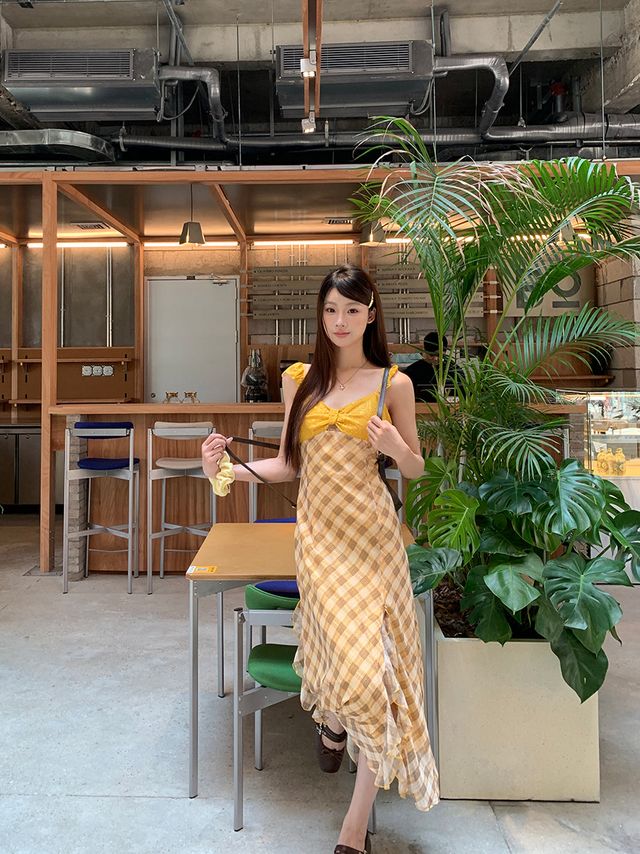Yellow Print Dress