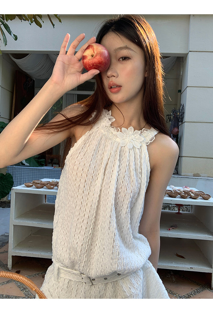Jia Floral Pattern Belt Dress