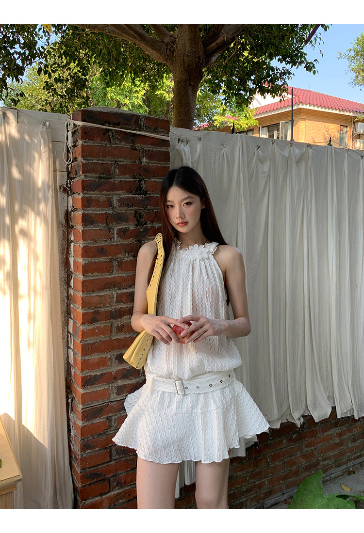 Jia Floral Pattern Belt Dress