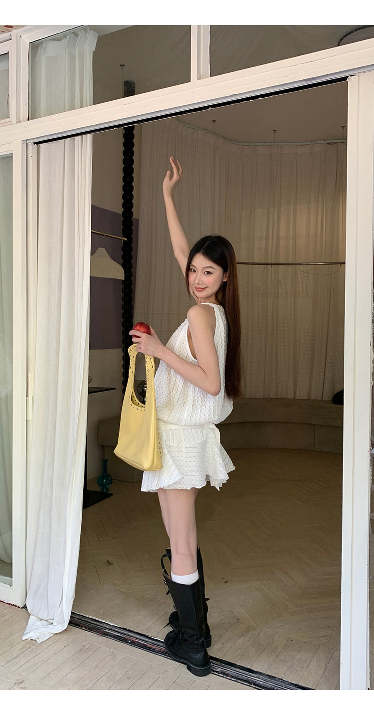 Jia Floral Pattern Belt Dress