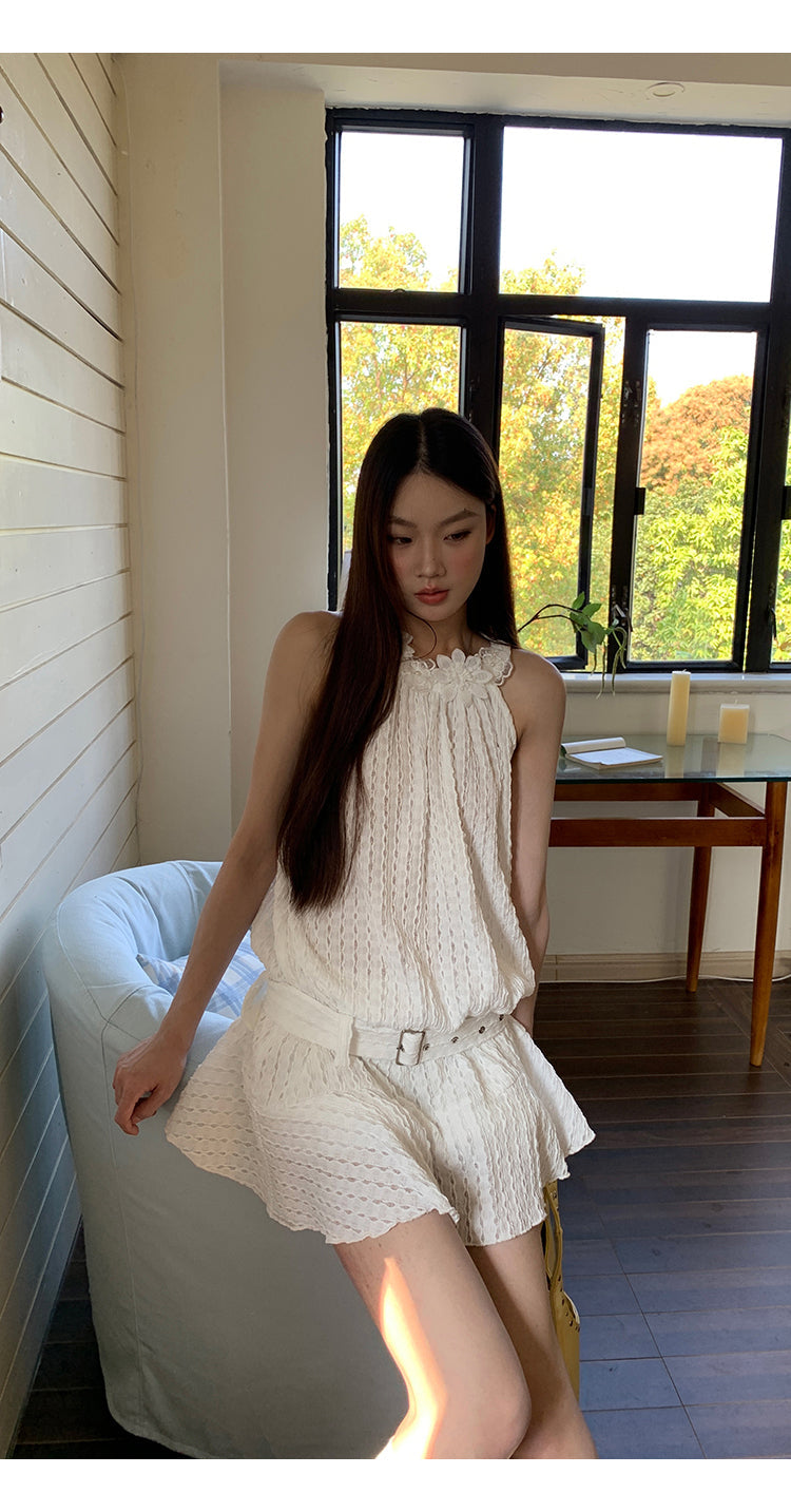 Jia Floral Pattern Belt Dress
