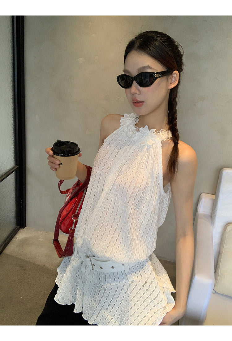 Jia Floral Pattern Belt Dress