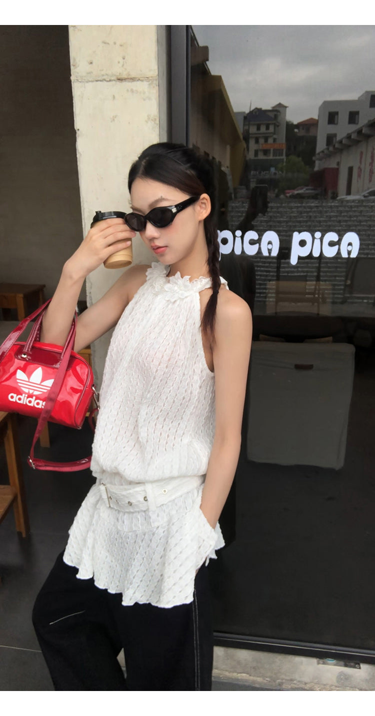 Jia Floral Pattern Belt Dress