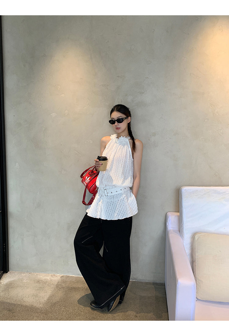 Jia Floral Pattern Belt Dress