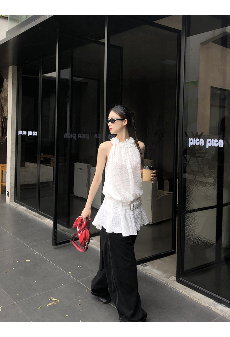 Jia Floral Pattern Belt Dress