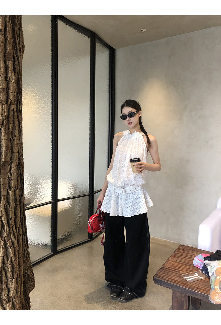 Jia Floral Pattern Belt Dress