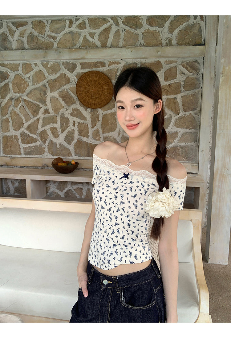 White Floral Lace Top