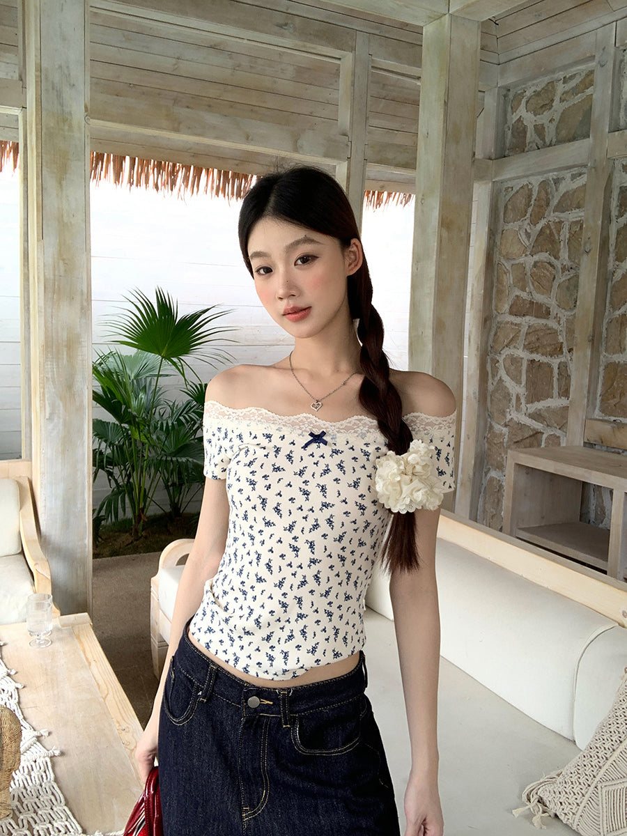 White Floral Lace Top