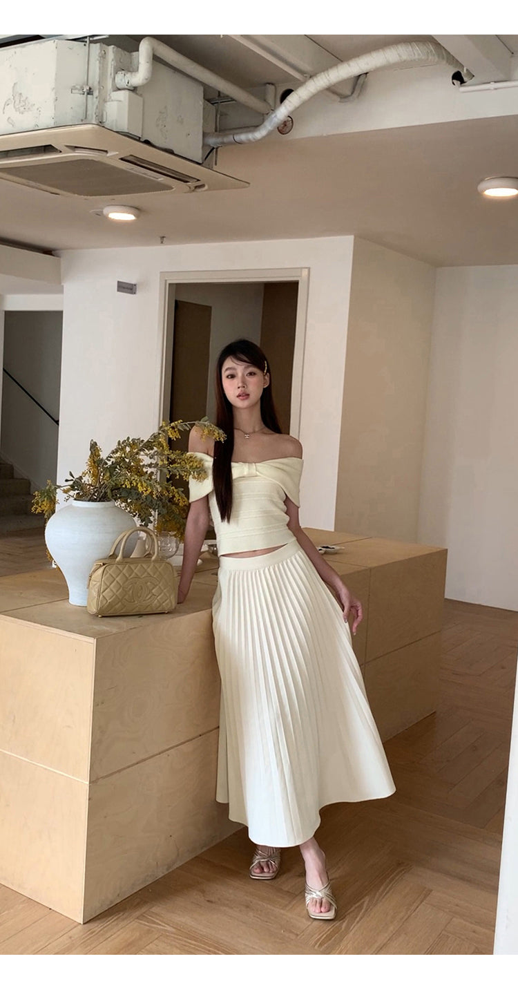 Drape Pleated Skirt