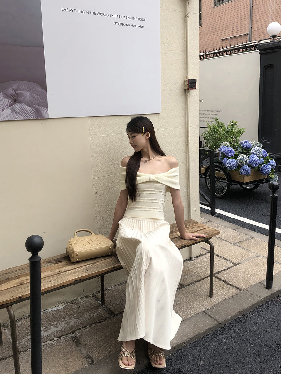 Drape Pleated Skirt