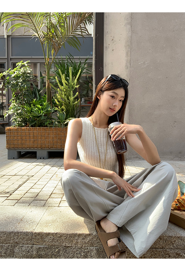 Wool Asymmetrical Cut Top