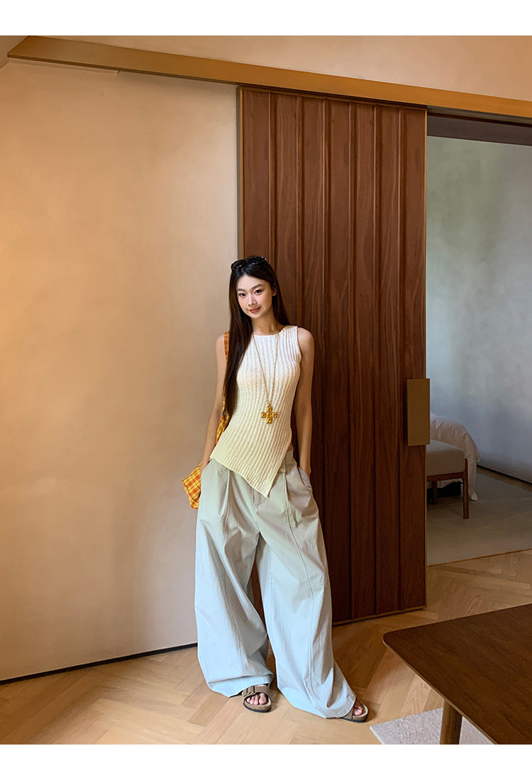 Wool Asymmetrical Cut Top