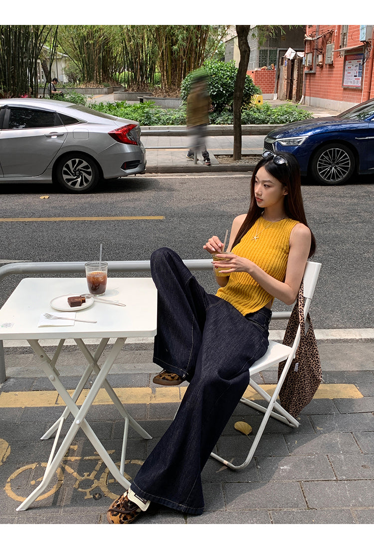 Wool Asymmetrical Cut Top