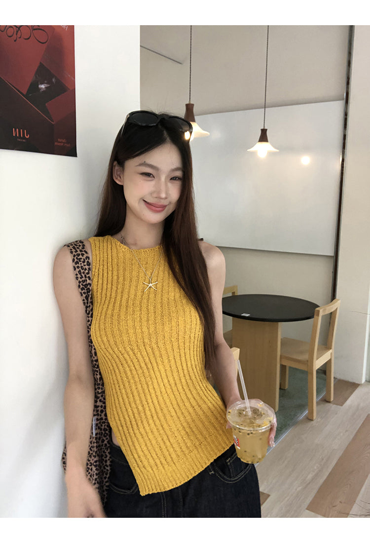 Wool Asymmetrical Cut Top