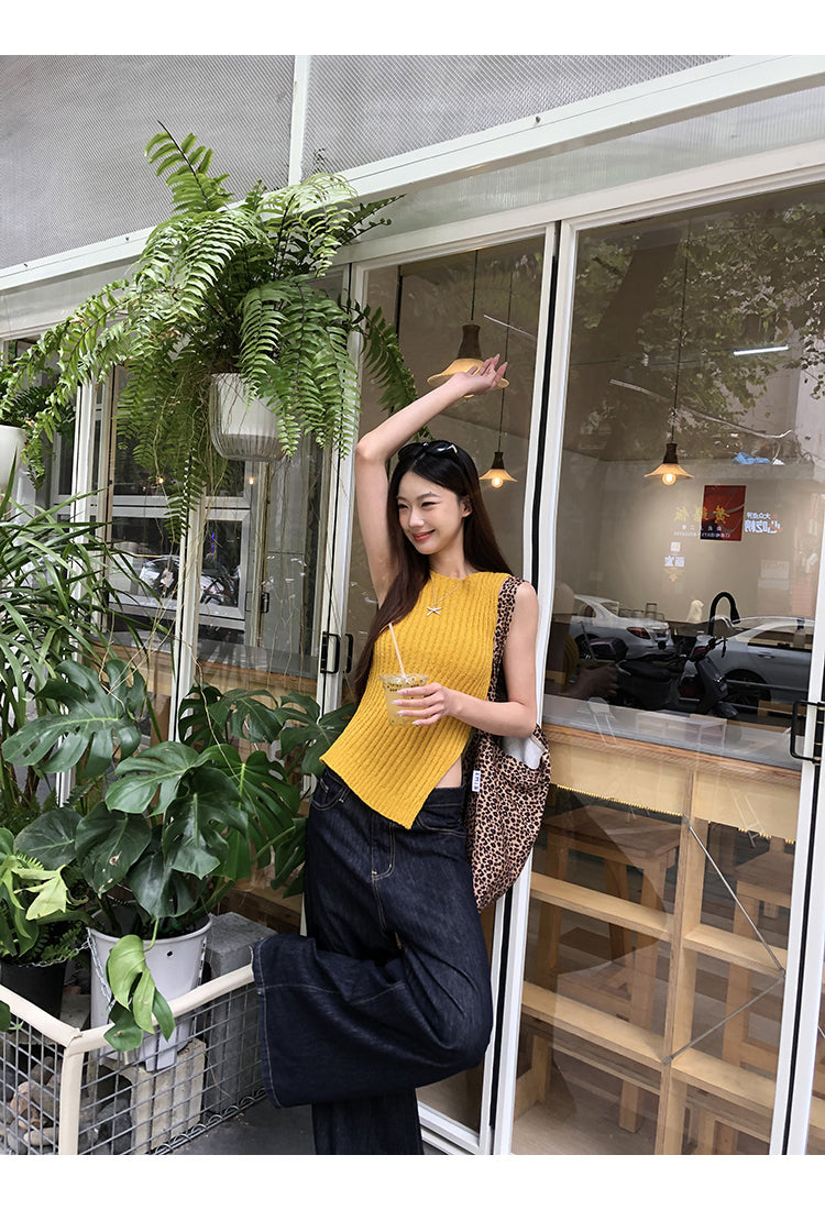 Wool Asymmetrical Cut Top