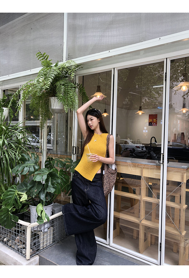Wool Asymmetrical Cut Top
