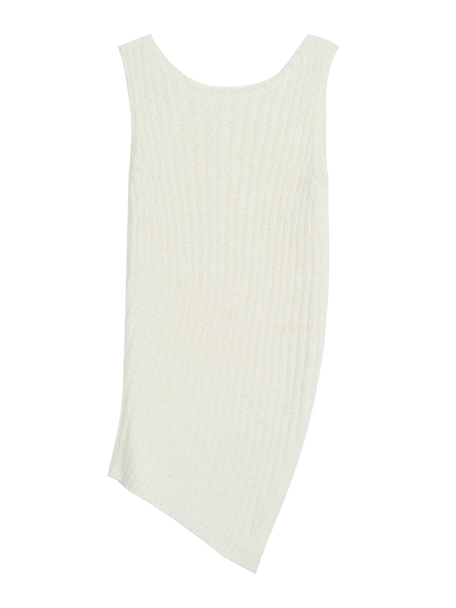 Wool Asymmetrical Cut Top