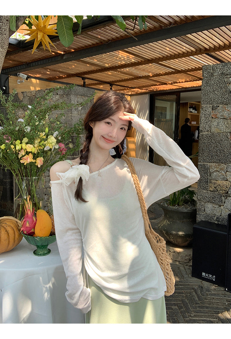 See Through Long Sleeve Top