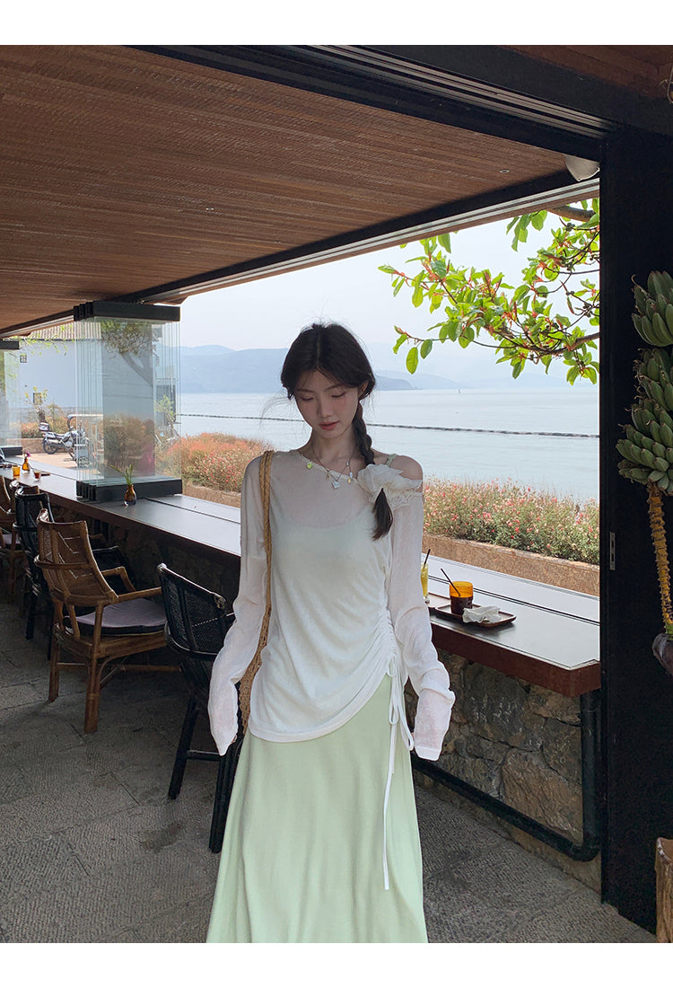 See Through Long Sleeve Top