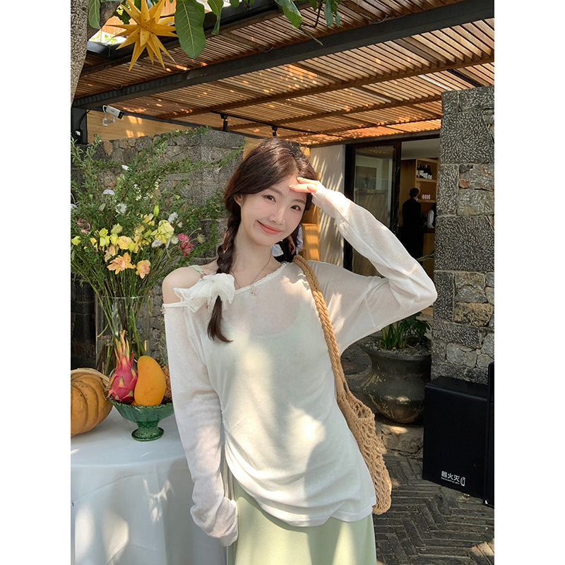 See Through Long Sleeve Top