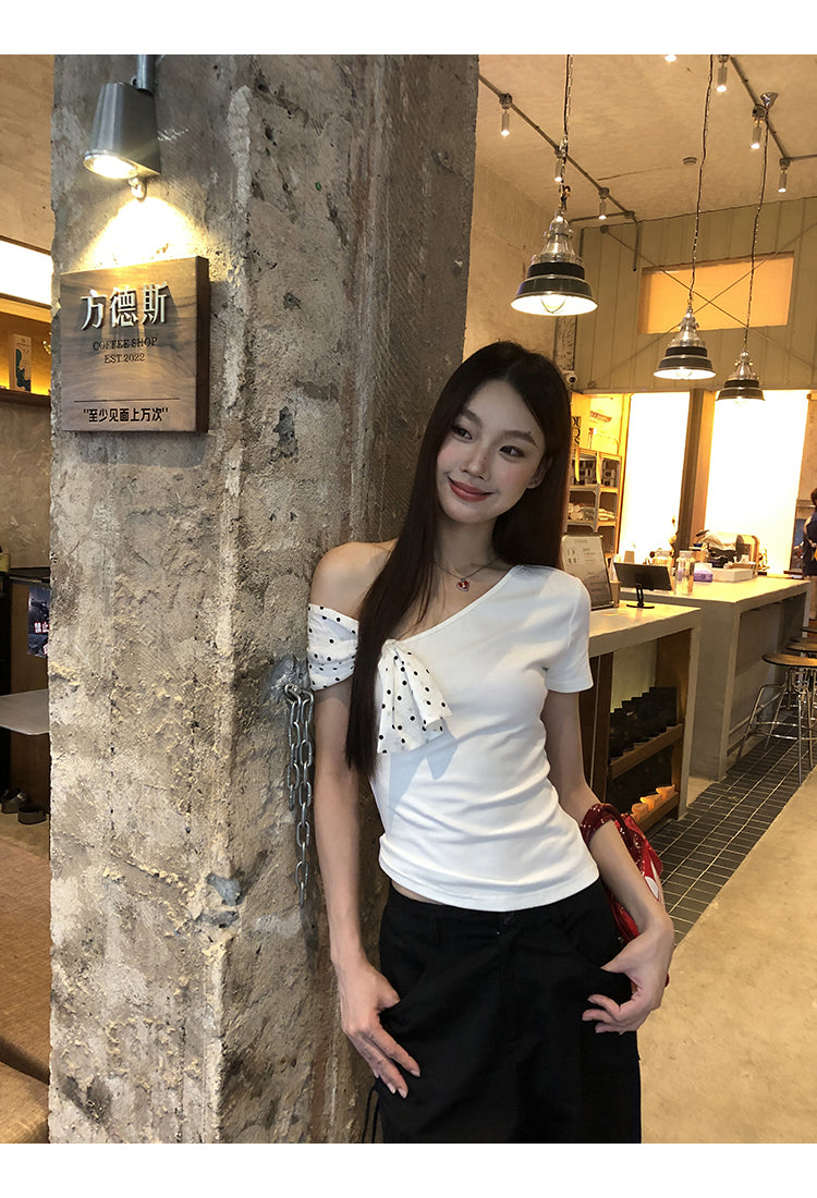 Polka Dot Bow Top