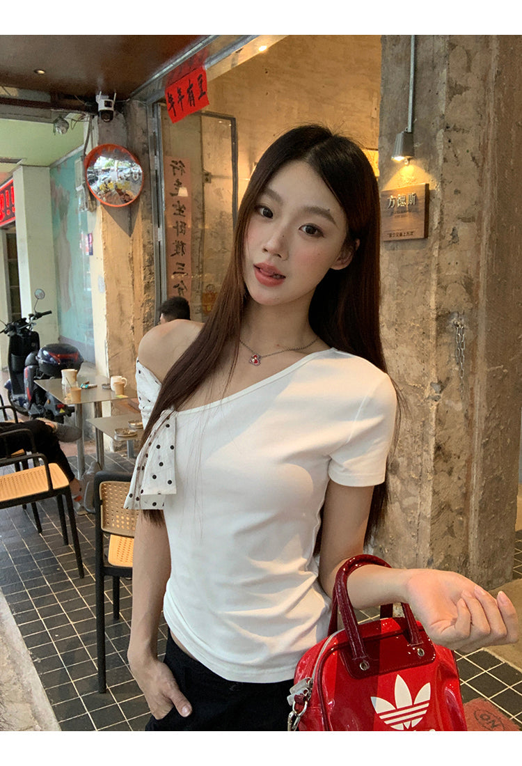 Polka Dot Bow Top