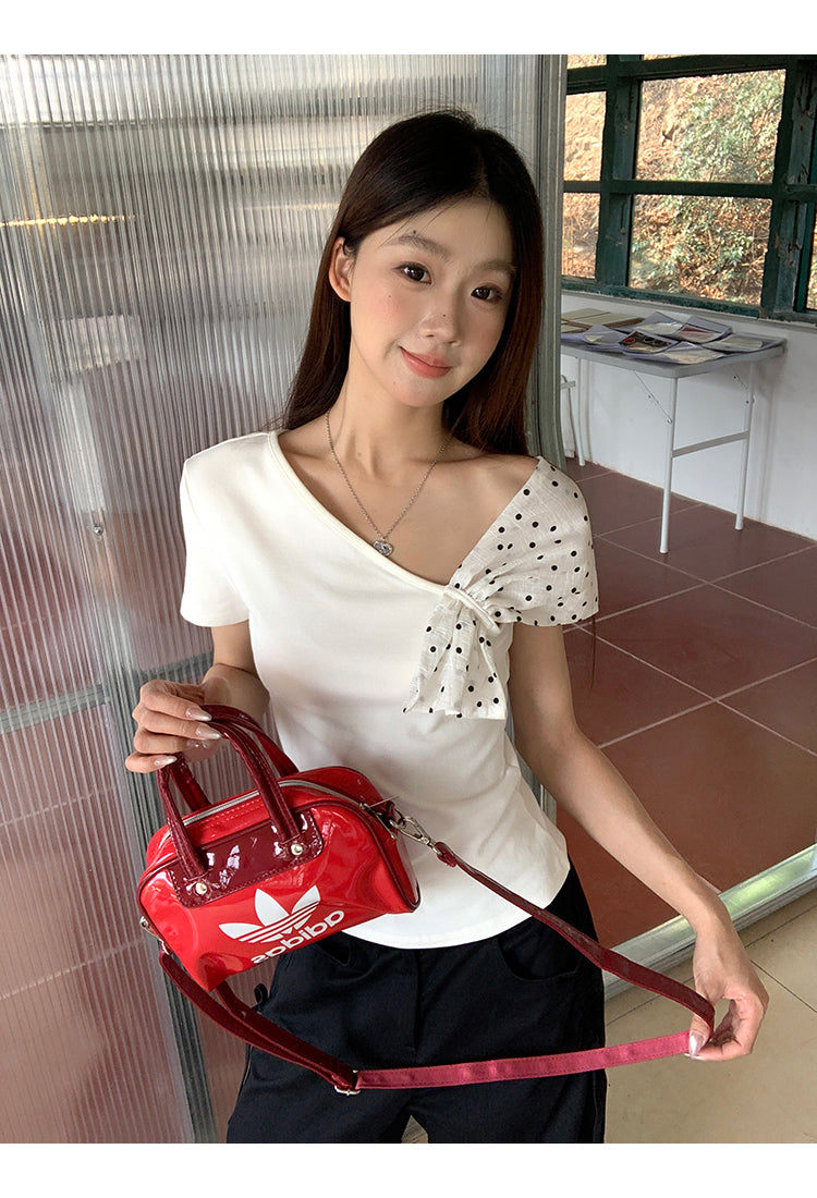 Polka Dot Bow Top