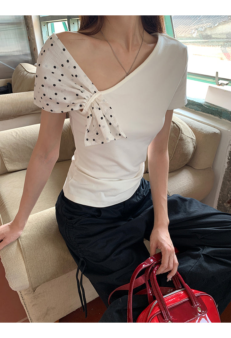 Polka Dot Bow Top