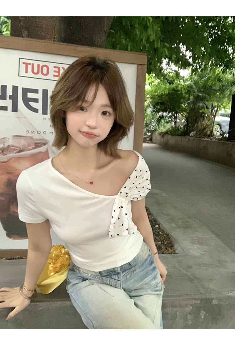 Polka Dot Bow Top