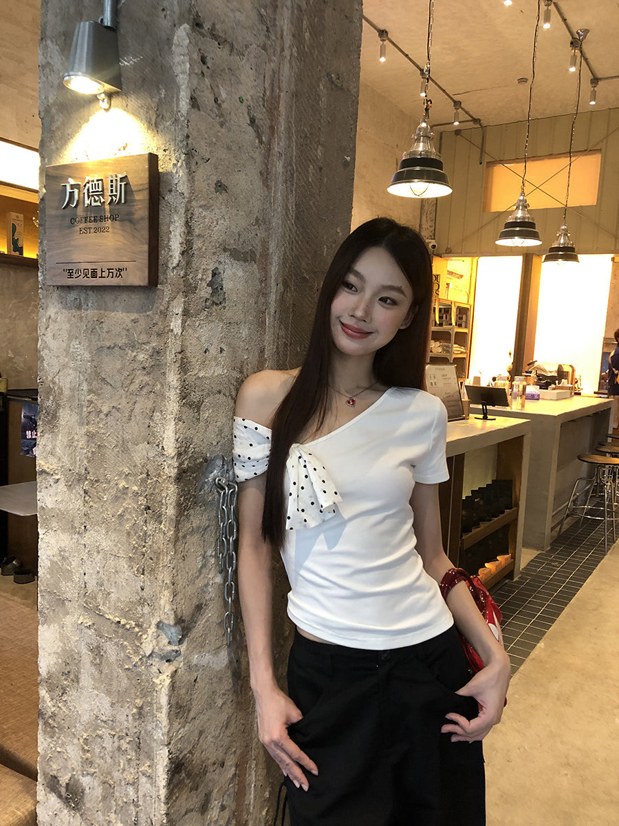 Polka Dot Bow Top