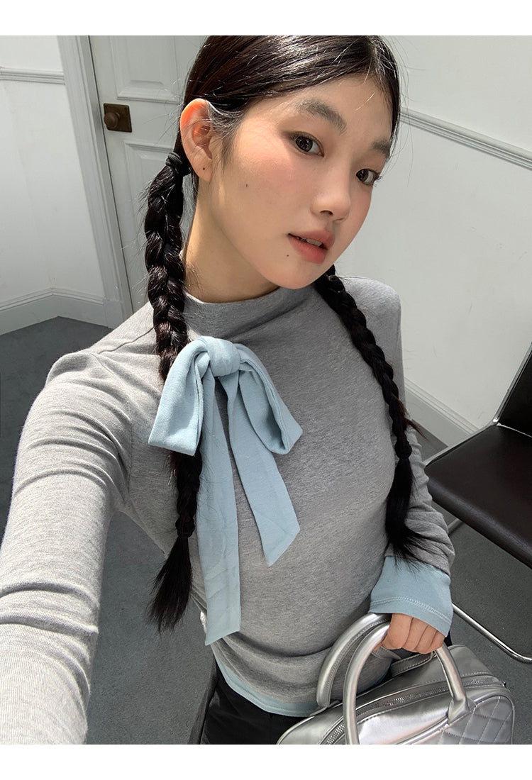 Blue Ribbon Long Sleeve Top