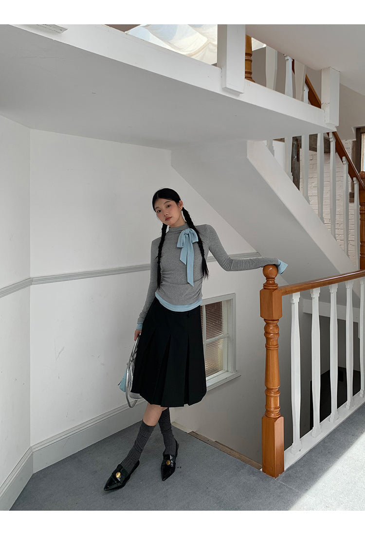 Blue Ribbon Long Sleeve Top