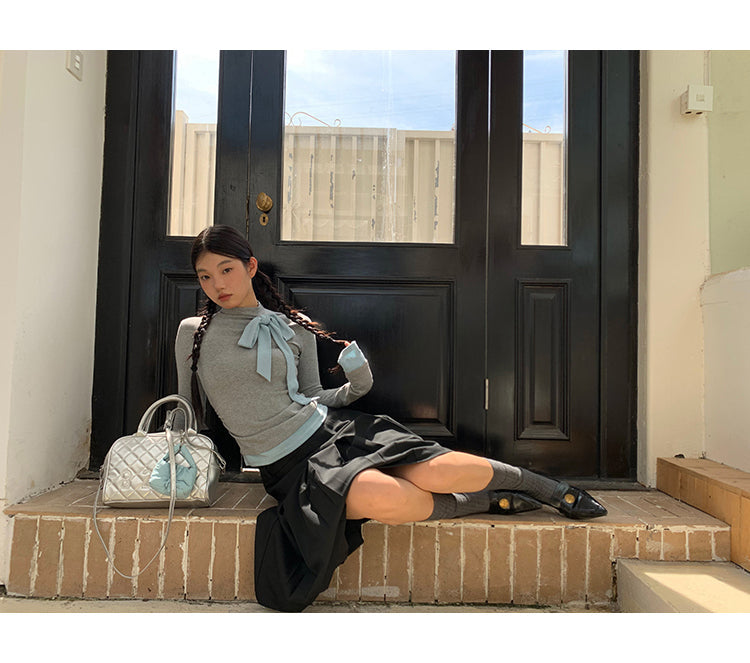 Blue Ribbon Long Sleeve Top