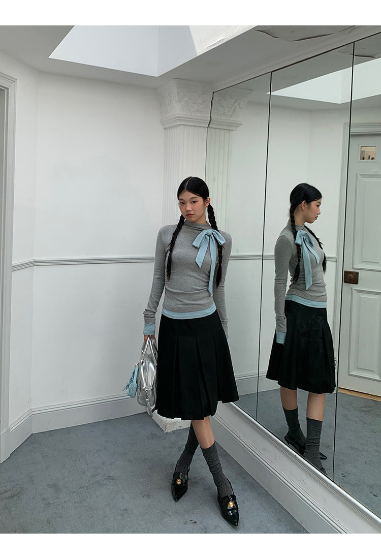 Blue Ribbon Long Sleeve Top