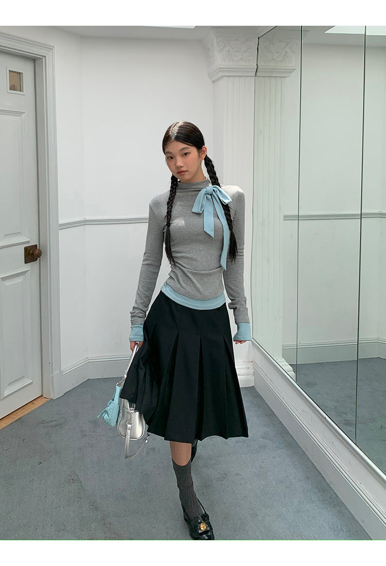 Blue Ribbon Long Sleeve Top