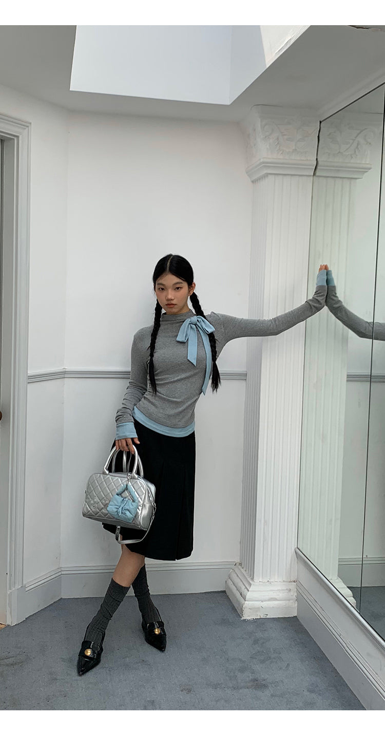 Blue Ribbon Long Sleeve Top
