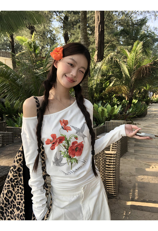 Flower Print Vacation Top