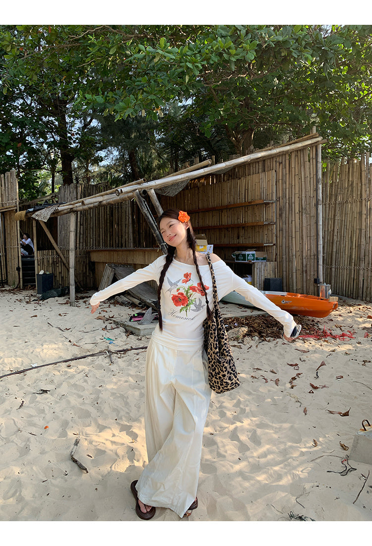 Flower Print Vacation Top