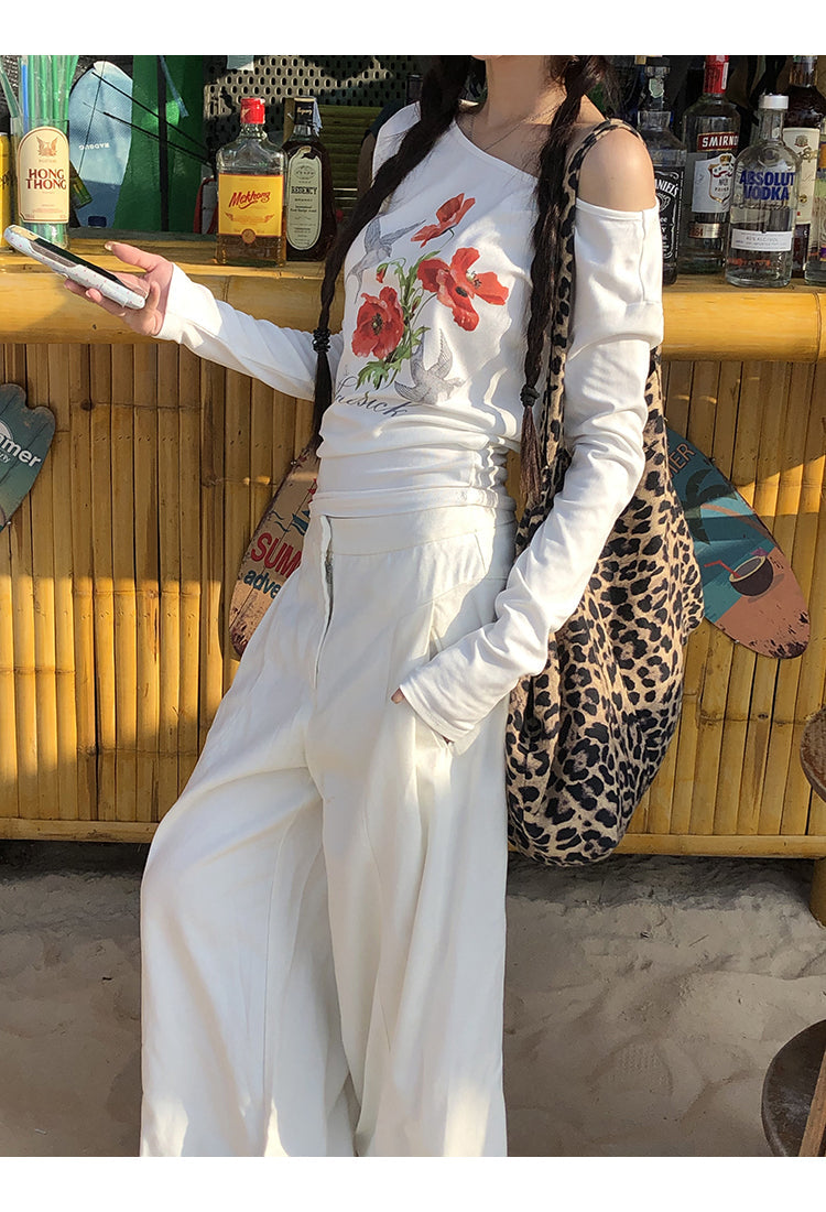 Flower Print Vacation Top